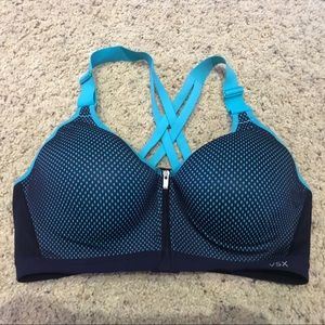 Victoria Secret VSX front zip sports bra 38C
